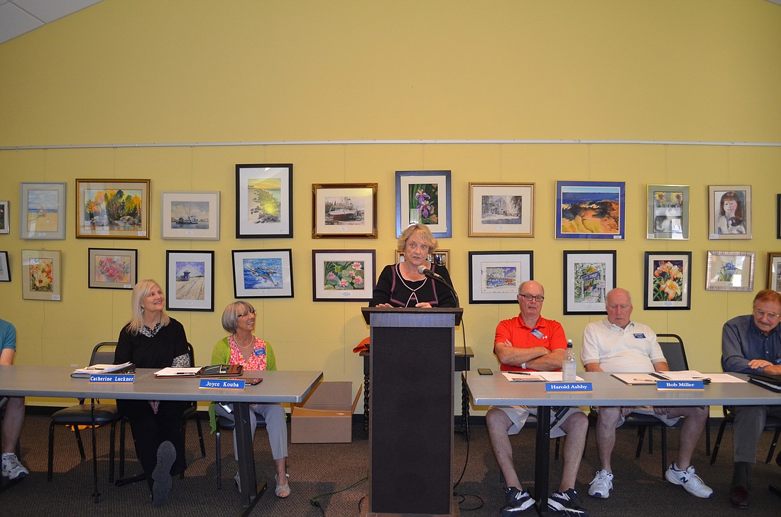 County Commissioner Nancy Detert asked Siesta residents to share their concerns with her at a meeting Feb. 2.