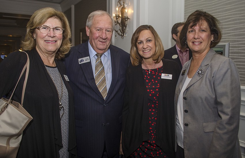 Sue Stewart, Vann Smith, Sharon Francis-Campbell, Greater Sarasota Chamber of Commerce board member Rae Dowling