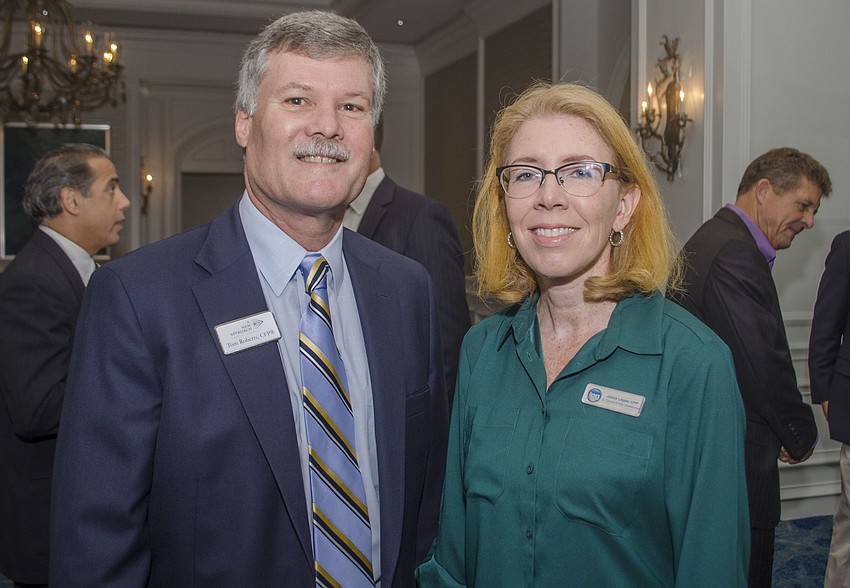 Greater Sarasota Chamber of Commerce board member Tom Roberts and Janice Loppe