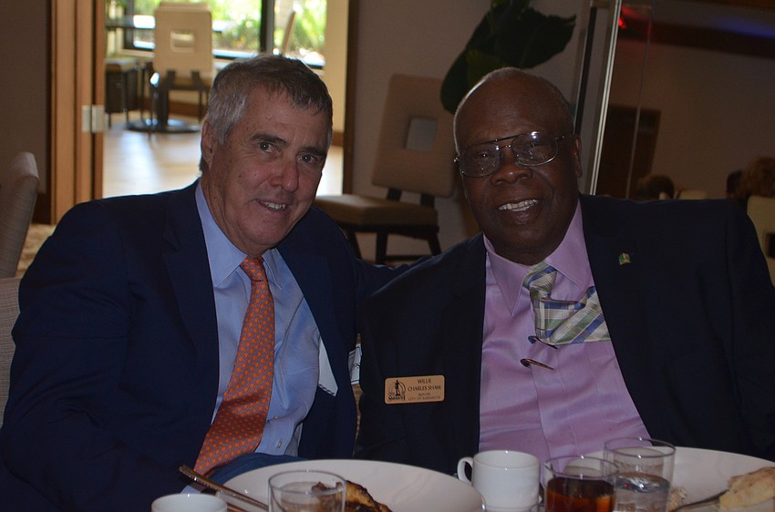 JFCS Board Chairman Steve Seidensticker and Sarasota Mayor Willie Charles Shaw