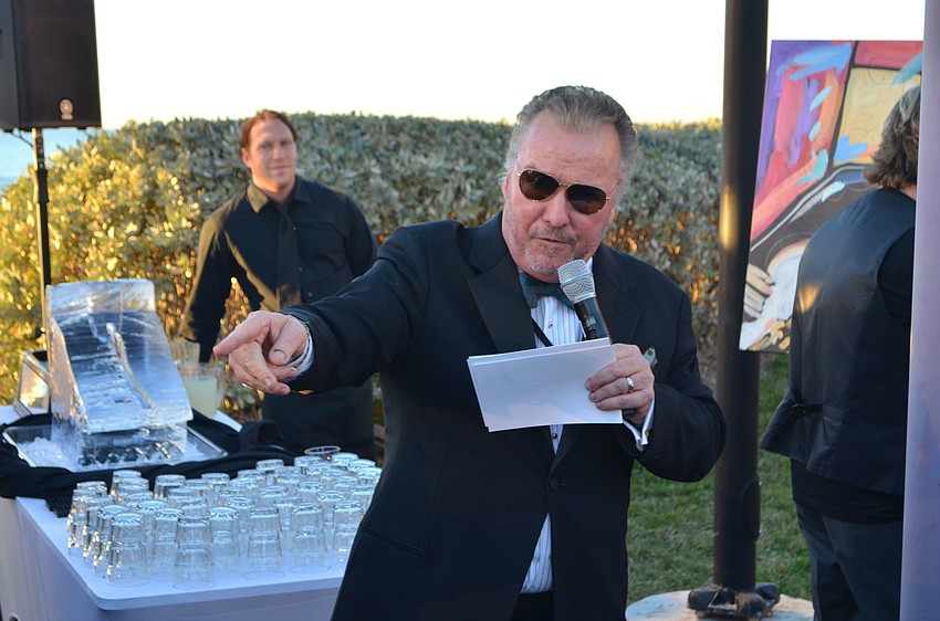 Michael Klauber auctioned off two portraits — one of Steve Martin and the other of Martin Short, both performers that evening to the highest bidder, Jaclyn Brunckhorst.