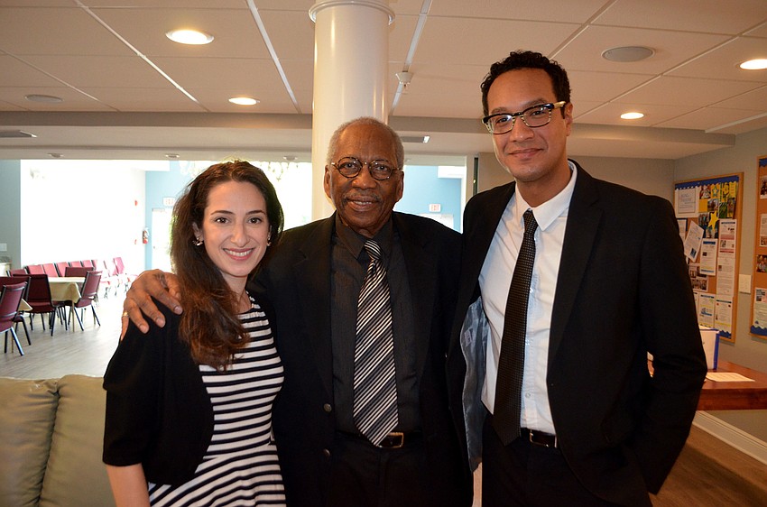 Singer Jordana Tolsky, bassist John Lamb and trumpet player James Suggs