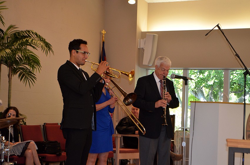 James Suggs, Louise Wilson and Tony Swain start off the service.