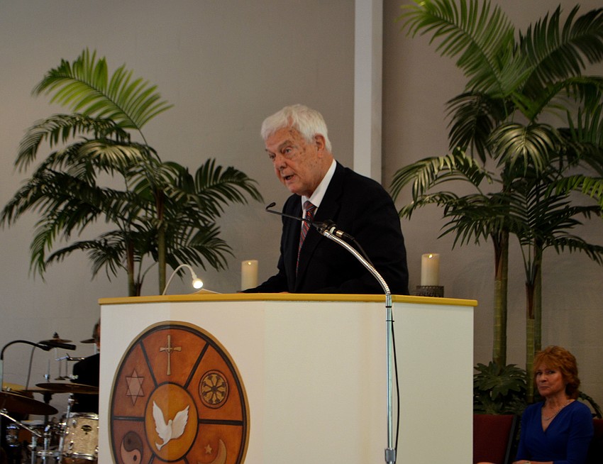 Tony Swain narrated the service on Feb. 12.