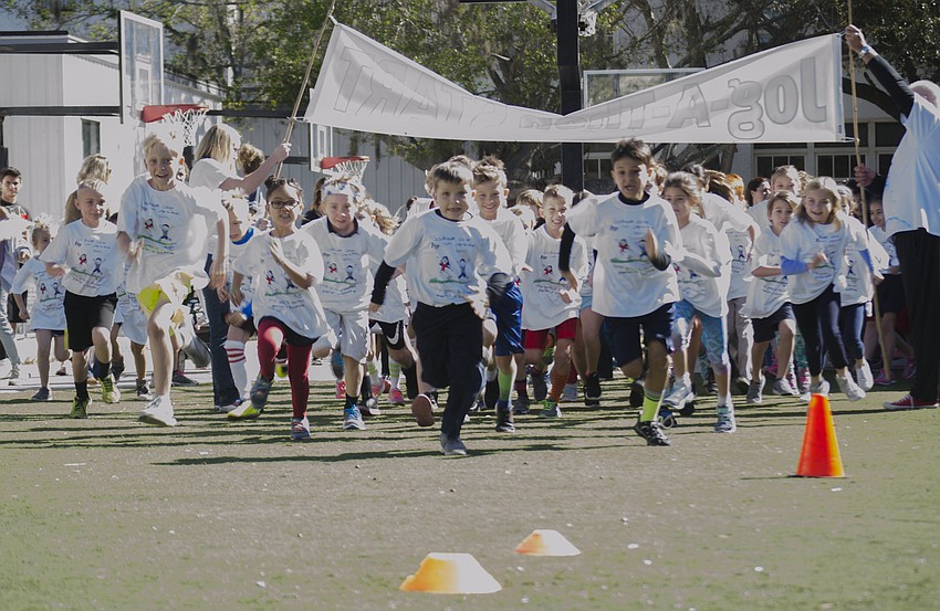 Second grade students at Southside Elementary began the jog-a-thon