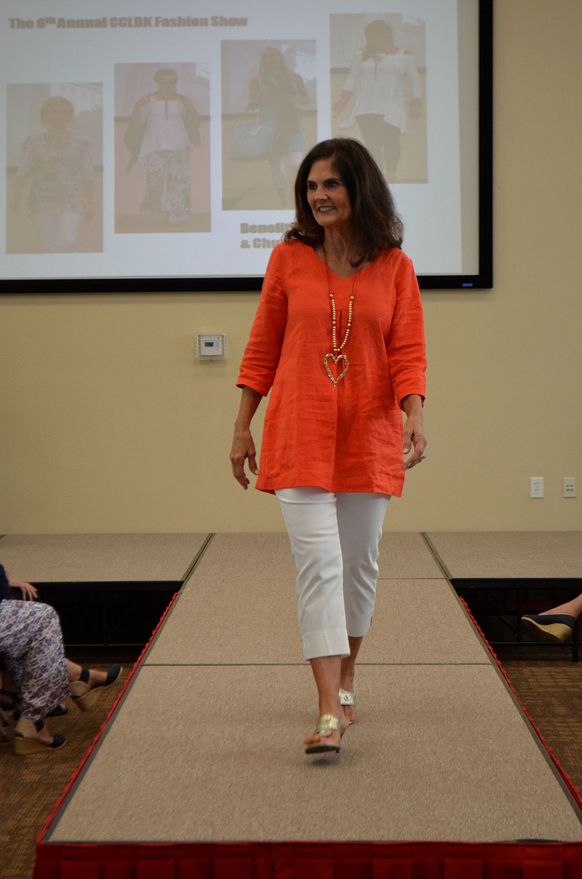 Mary Lou Johnson works the runway during Christ Church’s 6th annual fashion show.