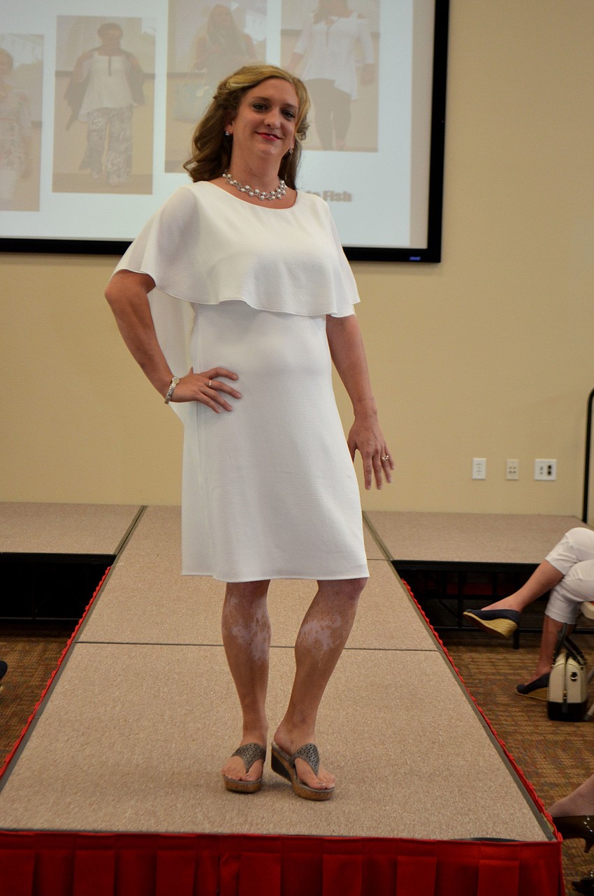 Michelle strikes a pose at the end of the runway during Christ Church’s annual fashion show.
