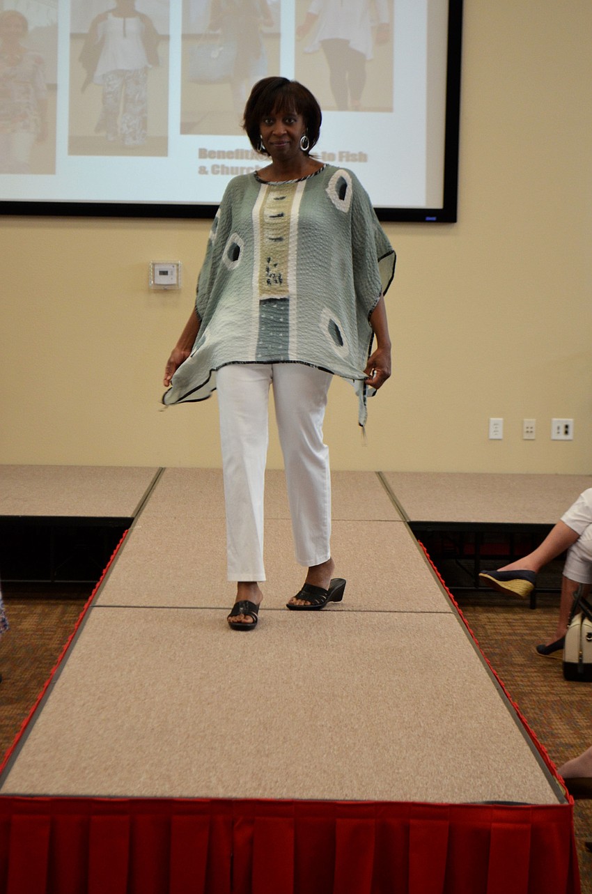 Michelle McCormack takes a turn walking down the runway during Christ Church’s annual fashion show on Feb. 13.