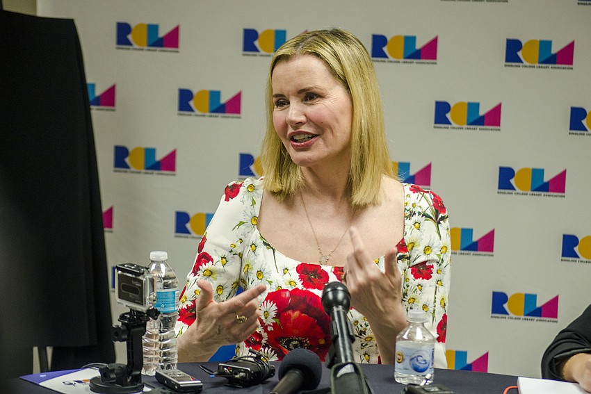 Geena Davis spoke at the Van Wezel Performing Arts Hall as part of Ringling College Library Association Town Hall Lecture Series.
