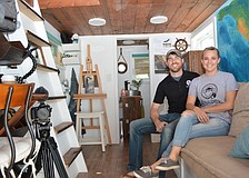 Stephanie Arne, the founder of the Creative Animal Foundation, and Tim Davison, a prominent wildlife artist, began living in their tiny house in August and will be in it for about two years.