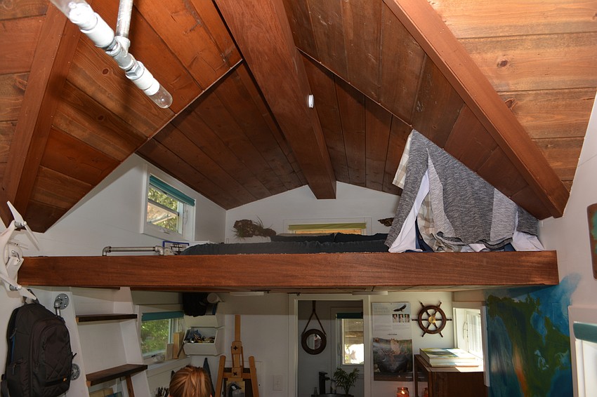 Getting in and out of bed does offer somewhat of a challenge in the Tiny House.