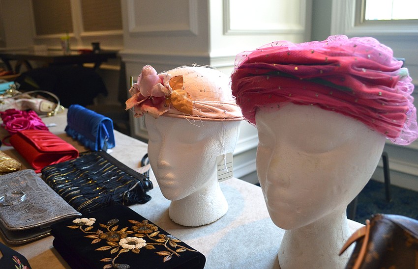 Several 1950’s-style hats and other accessories from SPARCC’s Treasure Chest resale shop were on sale during boutique shopping time.