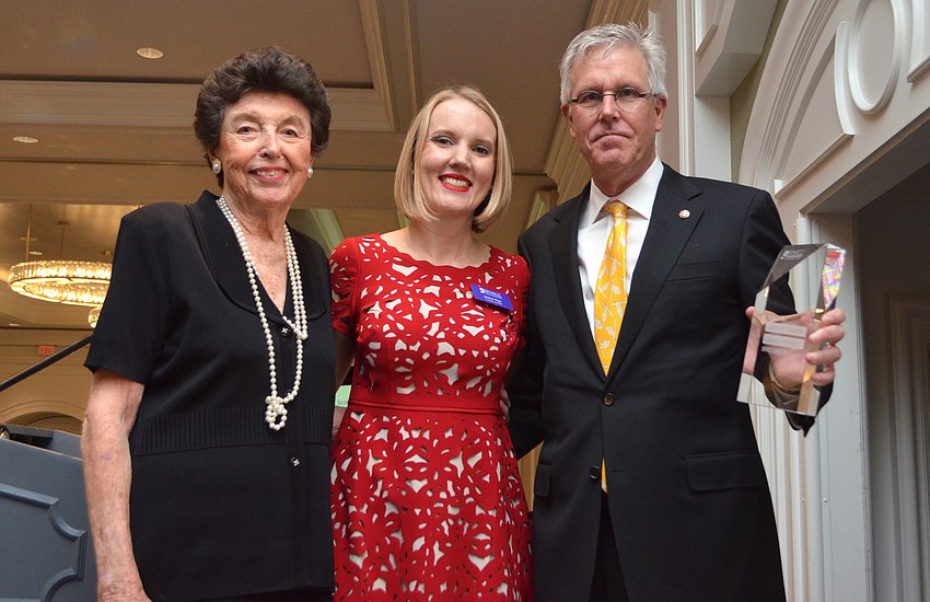 SPARCC Founder Jean Gay, SPARCC President and CEO Jessica Hays and Honoree Guy W. Peterson
