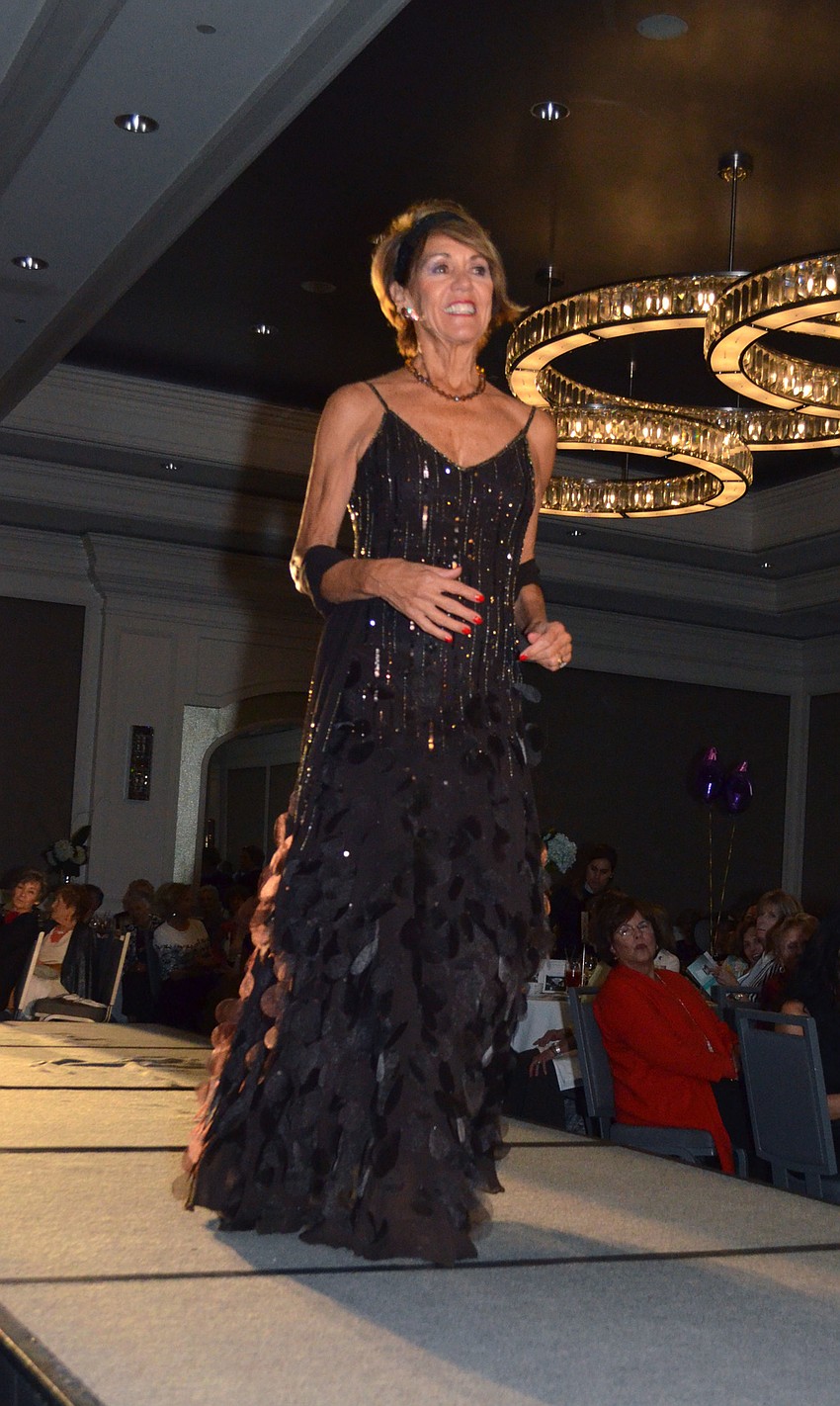 Jane Krombeen struts the runway during the fashion show at The Ritz-Carlton, Sarasota on Feb. 16.