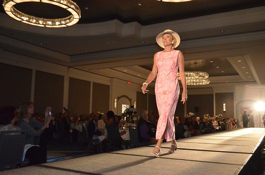 Honorary Chairwoman Kimberley Carreiro hits the runway during the fashion show at The Ritz-Carlton, Sarasota on Feb. 16.