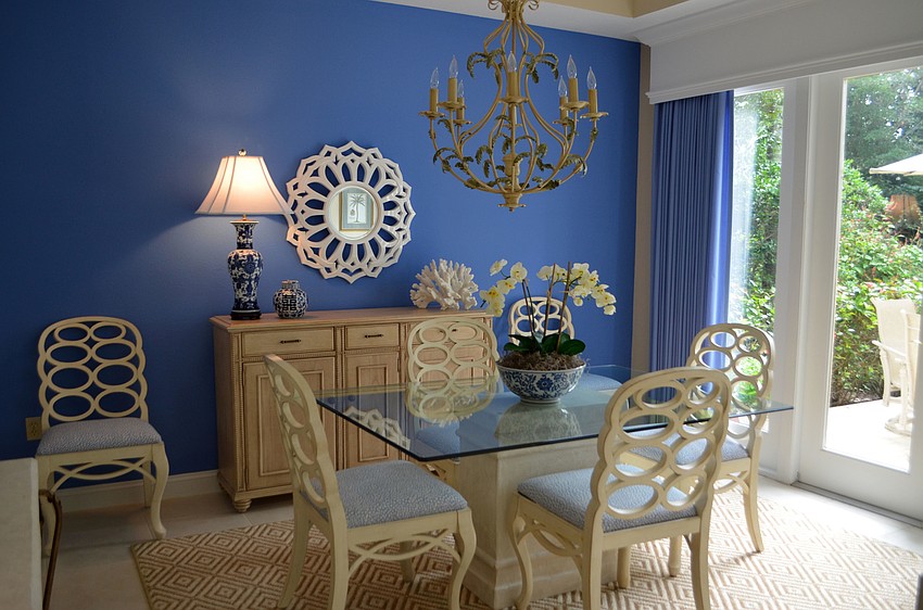 The blue in the dining room was one of Pantone’s Color of the Year last year, Serenity.