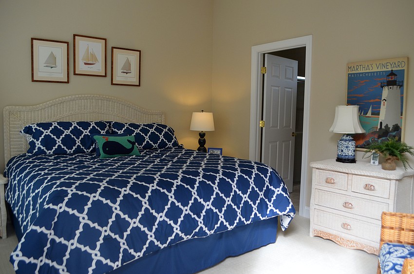 The guest house is perfect for when the Flaherty’s have visitors. The room is complete with its own bathroom.