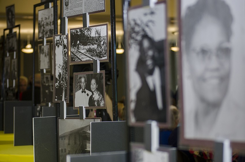 Historical photos were on display.