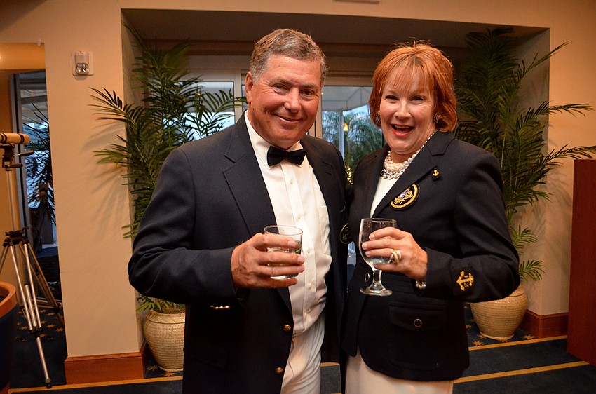 Incoming Fleet Captain Paul Bolton and outgoing Fleet Captain Tami Walsh