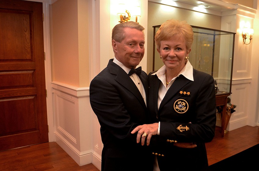 Kendall Smith and outgoing Commodore Lynn Smith