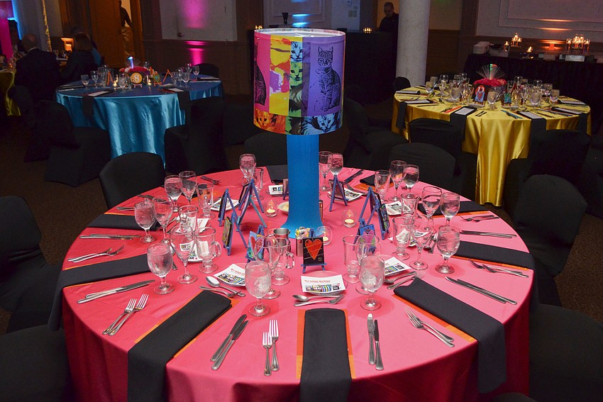 The Michael’s On East ballroom was adorned in colorful decorations Feb. 18 at the Andy Warhol-themed Unconditional Love Gala.