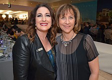 Chairwoman Terri Najmolhoda with Art Center Sarasota Executive Director Lisa Berger