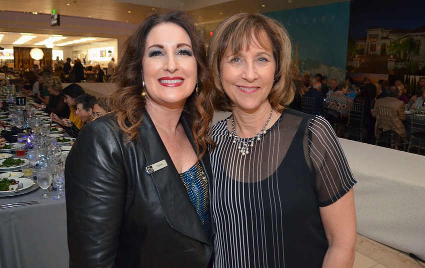 Chairwoman Terri Najmolhoda with Art Center Sarasota Executive Director Lisa Berger