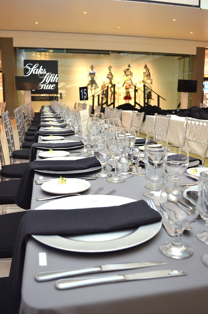 VIP ticket holders enjoyed a sit-down dinner before the show on Feb. 19 at Saks Fifth Avenue.