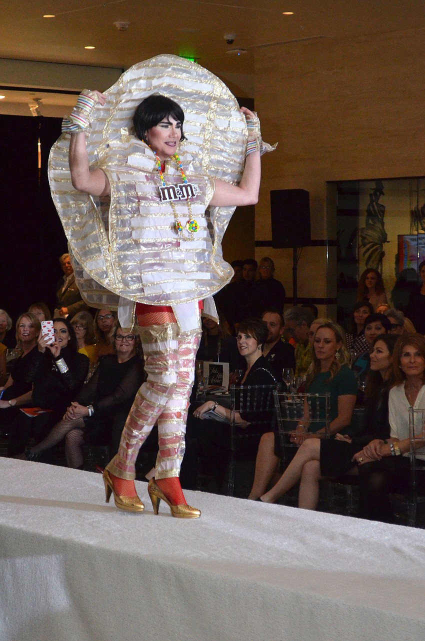 Eric Berkel models one of Ray Pepper’s three “Sleeveless in Beijing” pieces.