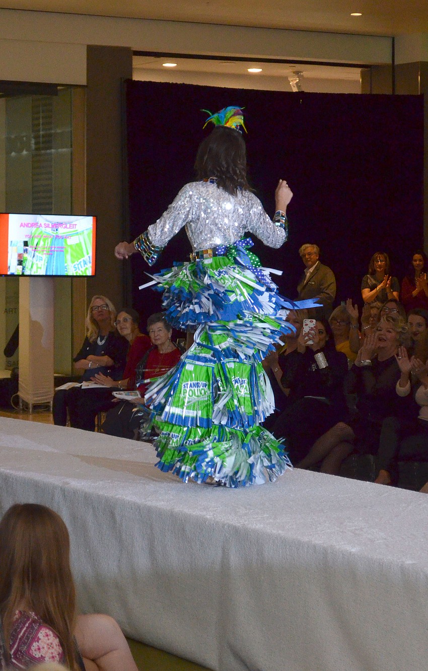 Julia Kalinina does a twist to show off the movement of Andrea Silvergleit’s “You Are What You Eat.”