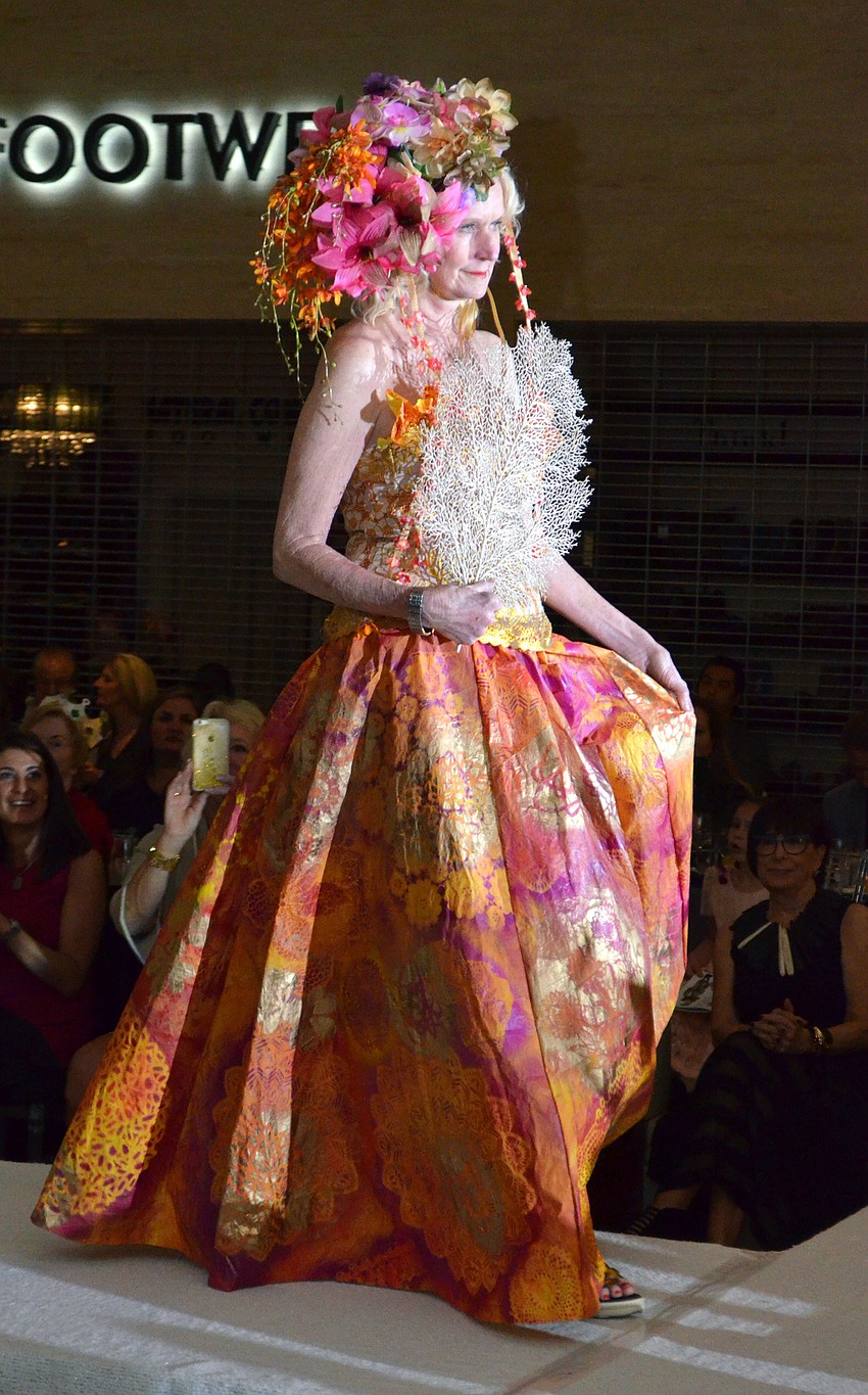 Clare Ohland models Andrea Dasha Reich and Kate Harrison’s “Scheherazade.”