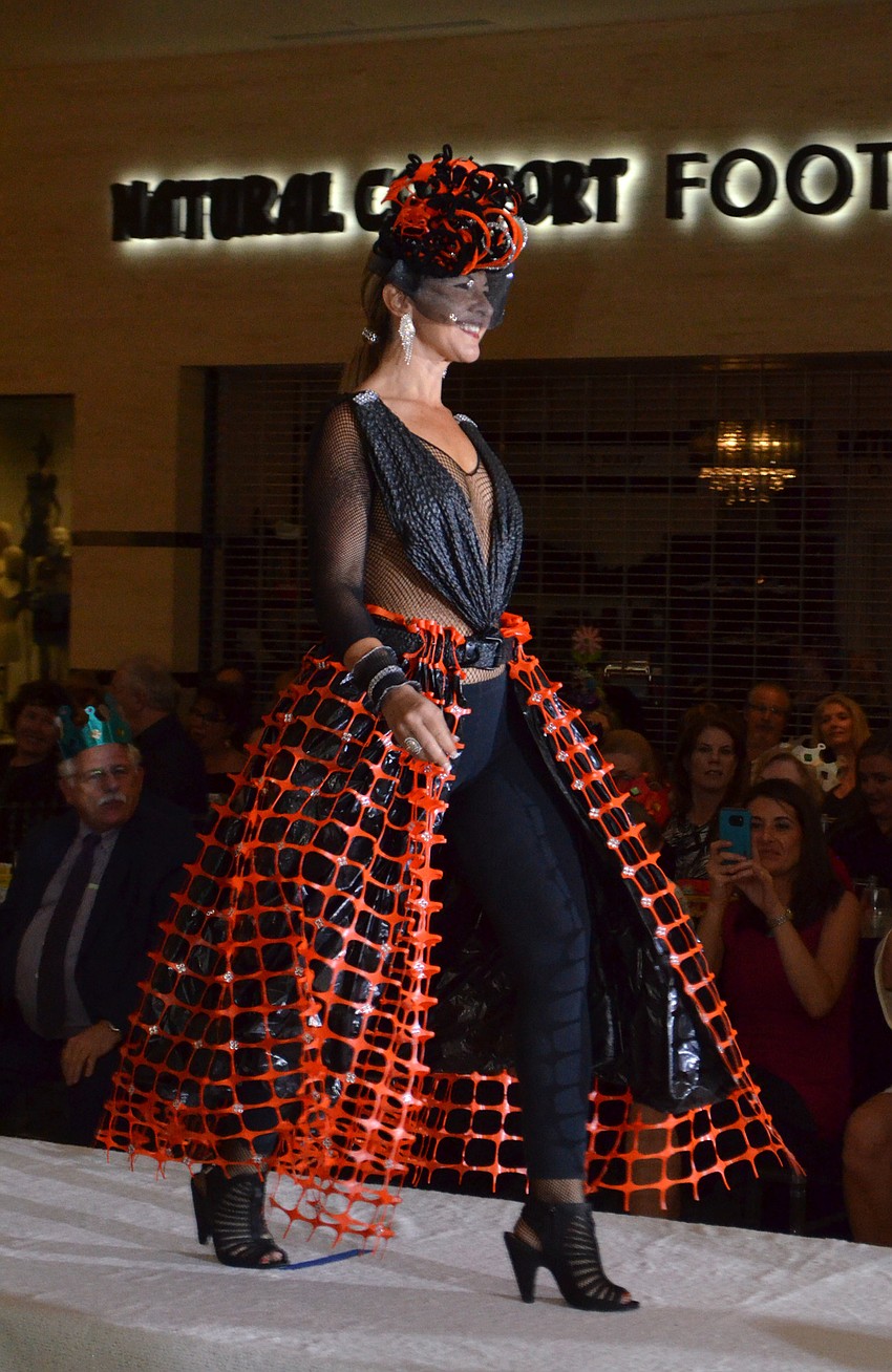 Nicole Cooper models Marcia Ente’s “Plastic Phantastic.”