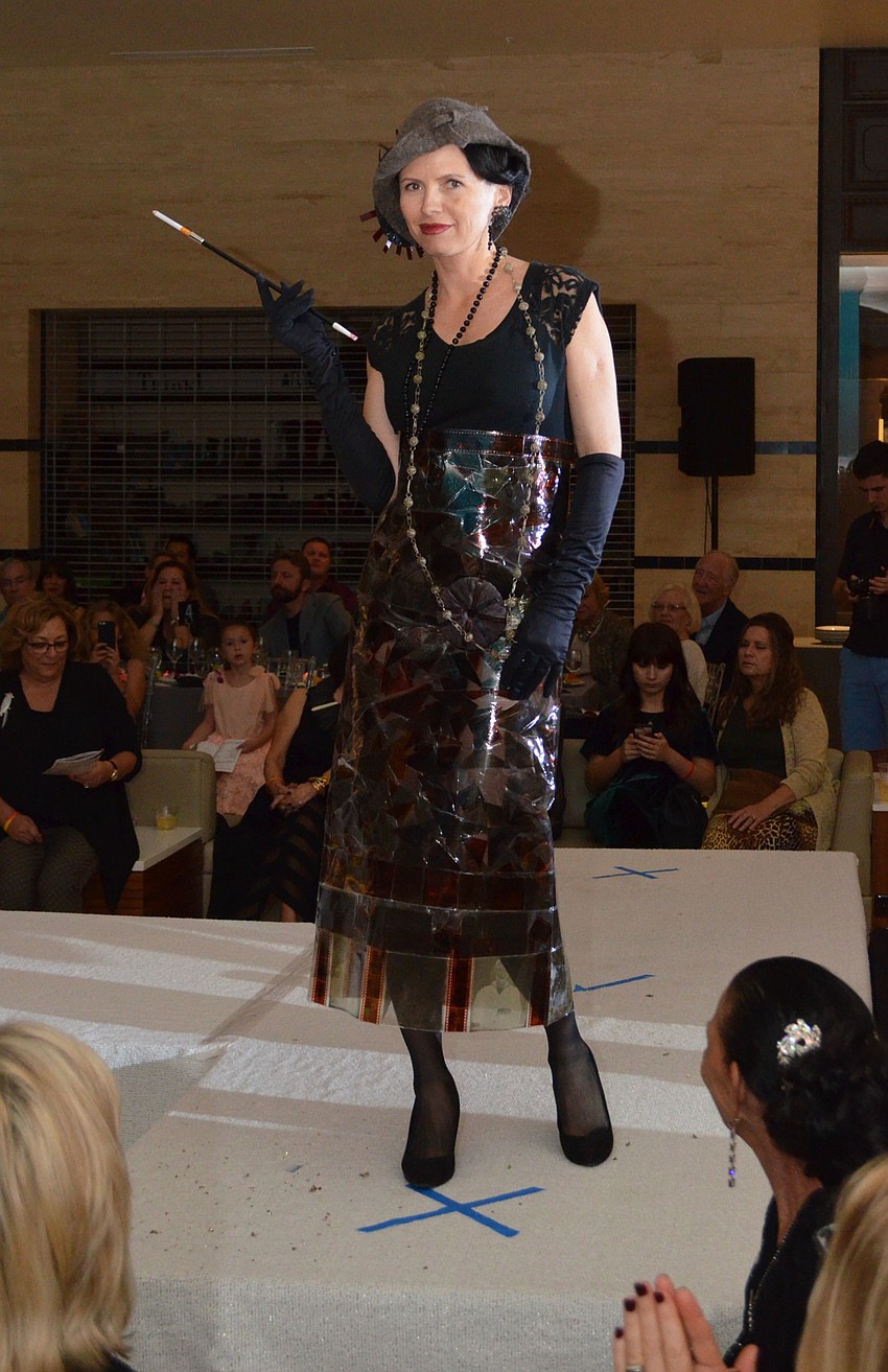 Marina Sommer models Barbara Gunter Anderson’s “Lady Marina — Downtown Abbey Style.”