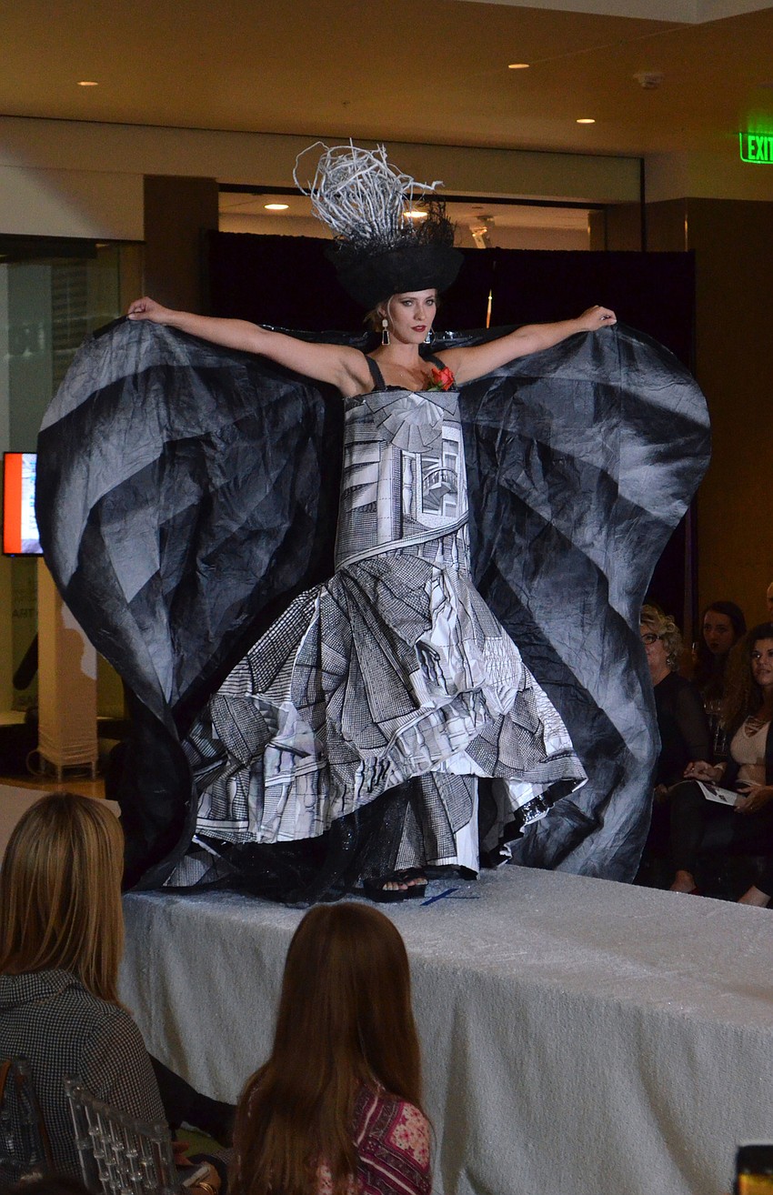 Kimberly Smith models Tatiana Krizova Lizon’s “Architect’s Dream.”
