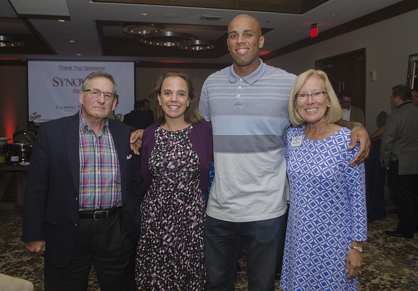 Marty Taffel, Jennifer Boris, Orioles  player David Washington and Kristey Richardson