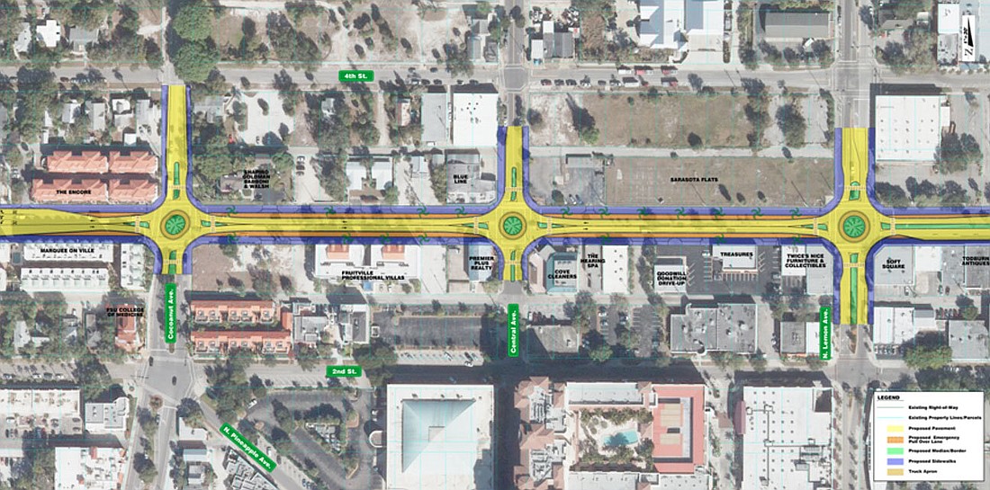 The city of Sarasota is planning a $10 million streetscape project along a portion of Fruitville Road in downtown.