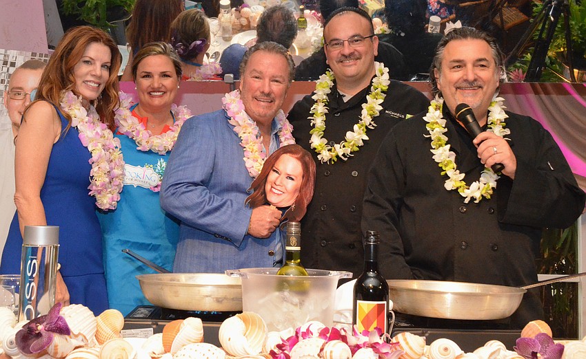 Co-Chairwoman Renee Phinney, Regional Director of Make-A-Wish Central and Northern Florida Rebecca Blitz, Michael Klauber, Jamil Pineda and Phil Mancini