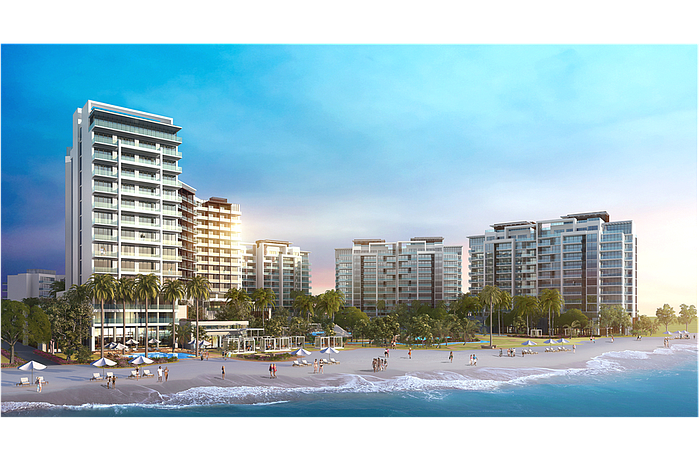 In a revamped proposal, Chuck Whittall'      s proposal for Colony redevelopment would no longer rely on 12-story towers, as seen in this artist rendering.