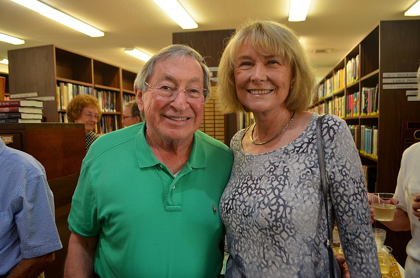 Bob and Pat Gussin were given a lifetime membership to the library at the 60th anniversary celebration in honor of their book donations.