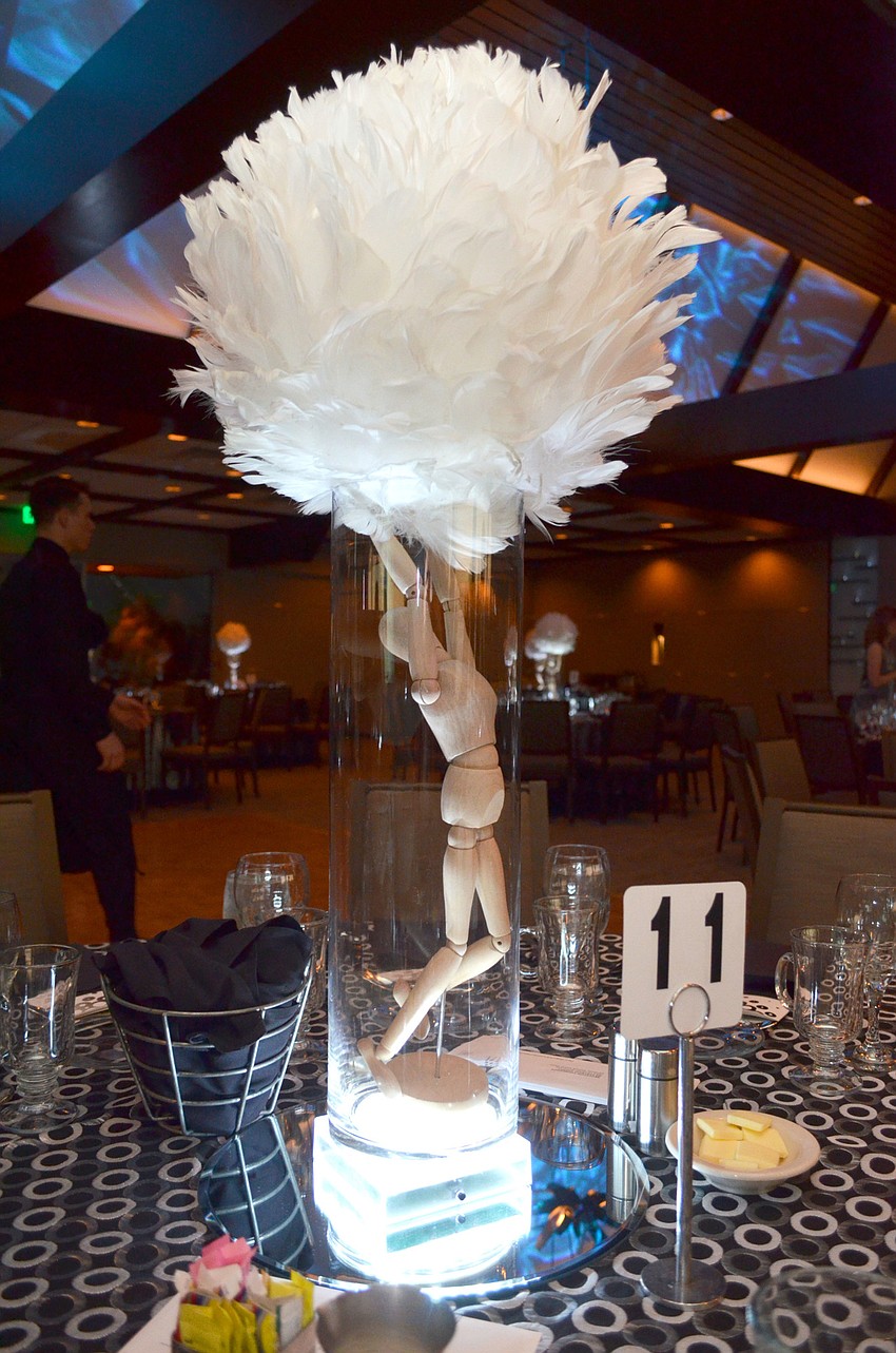 Tables were adorned with artistic centerpieces at createSRQ on Feb. 24 at Michael’s on the Bay at Selby Gardens.