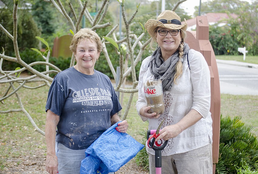 Gillespie Park Neighborhood Association President Linda Holland and Charing Bostic