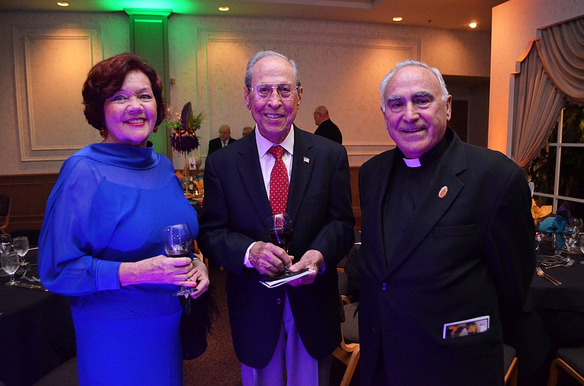 Marilyn Maleckas, Bob Donetti and the Rev. Celestino Gutierrez