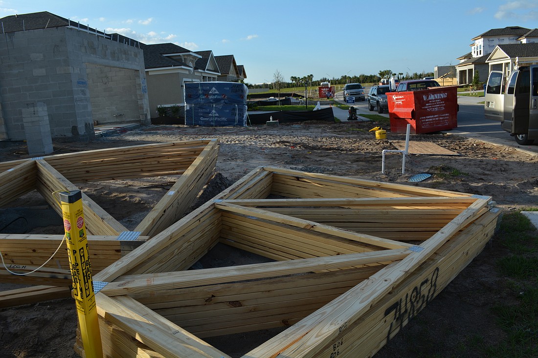 New home construction is going strong in neighborhoods north of State Road 70, such as in Harmony, pictured here, as well as other projects like Country Club East.