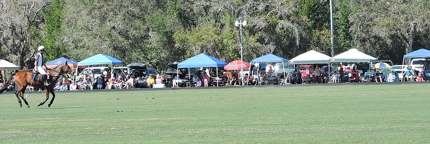 The north side of the polo field was packed from end to end by tailgaters enjoying the awesome weather.