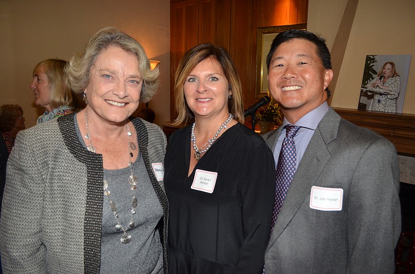 Commissioner Nancy Detert, Honoree Dr. Karen Hamad and Dr. Jon Yenari