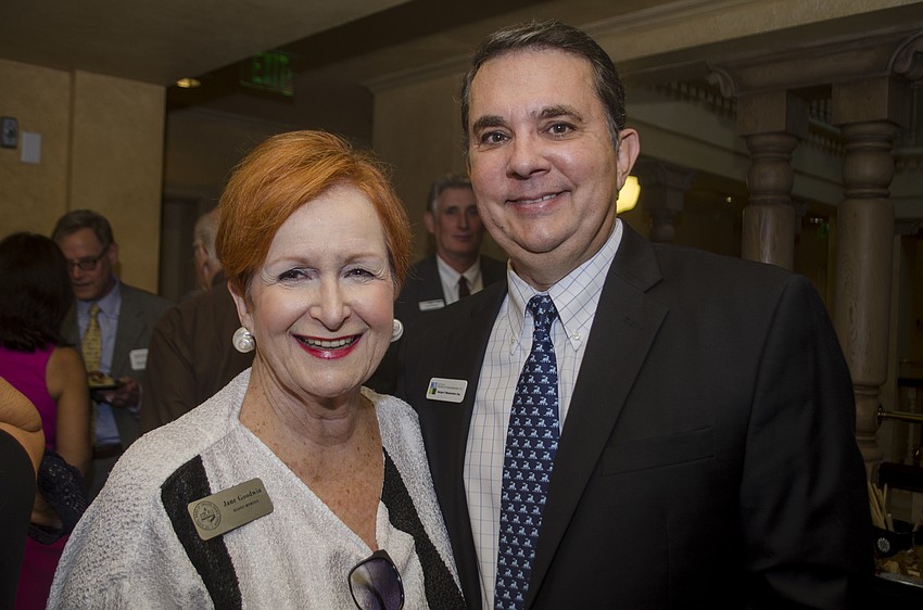 Sarasota County School Board member Jane Goodwin and George Mazzarantani