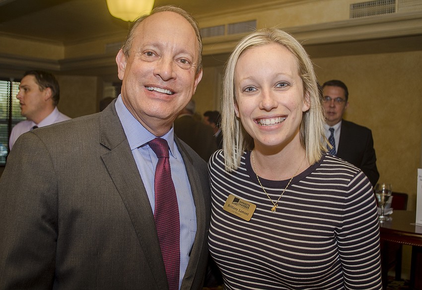 Economic Development Corporation of Sarasota County Mark Huey and Sarasota Chamber of Commerce Vice President Brittany Lamont