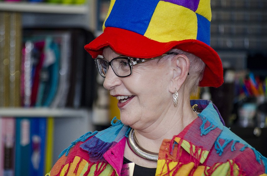 School Board Chairwoman Caroline Zucker read to fifth graders at March 2 Fruitville Elementary.