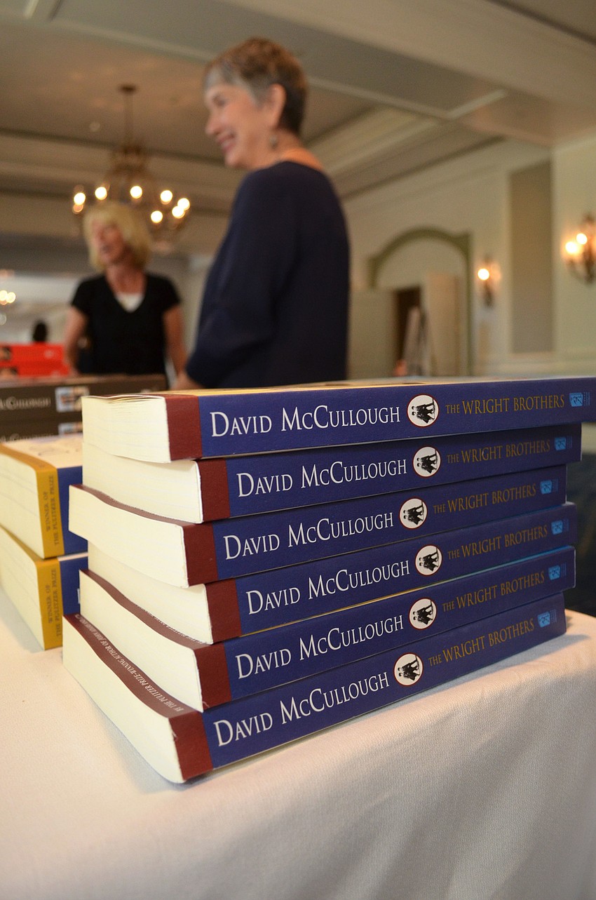 David McCullough’s most recent book, “The Wright Brothers,” was on the The New York Times'   best-seller list for nine months and was available for purchase at the luncheon on March 2 at The Ritz-Carlton, Sarasota.