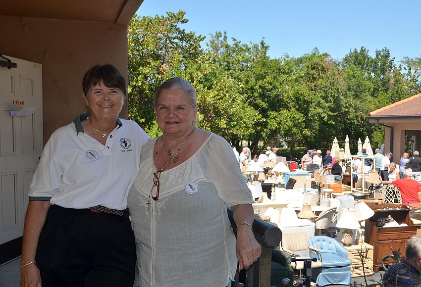 Royal Rummage Sale chairwoman Penny Koerner and Ingrid Wisniewski